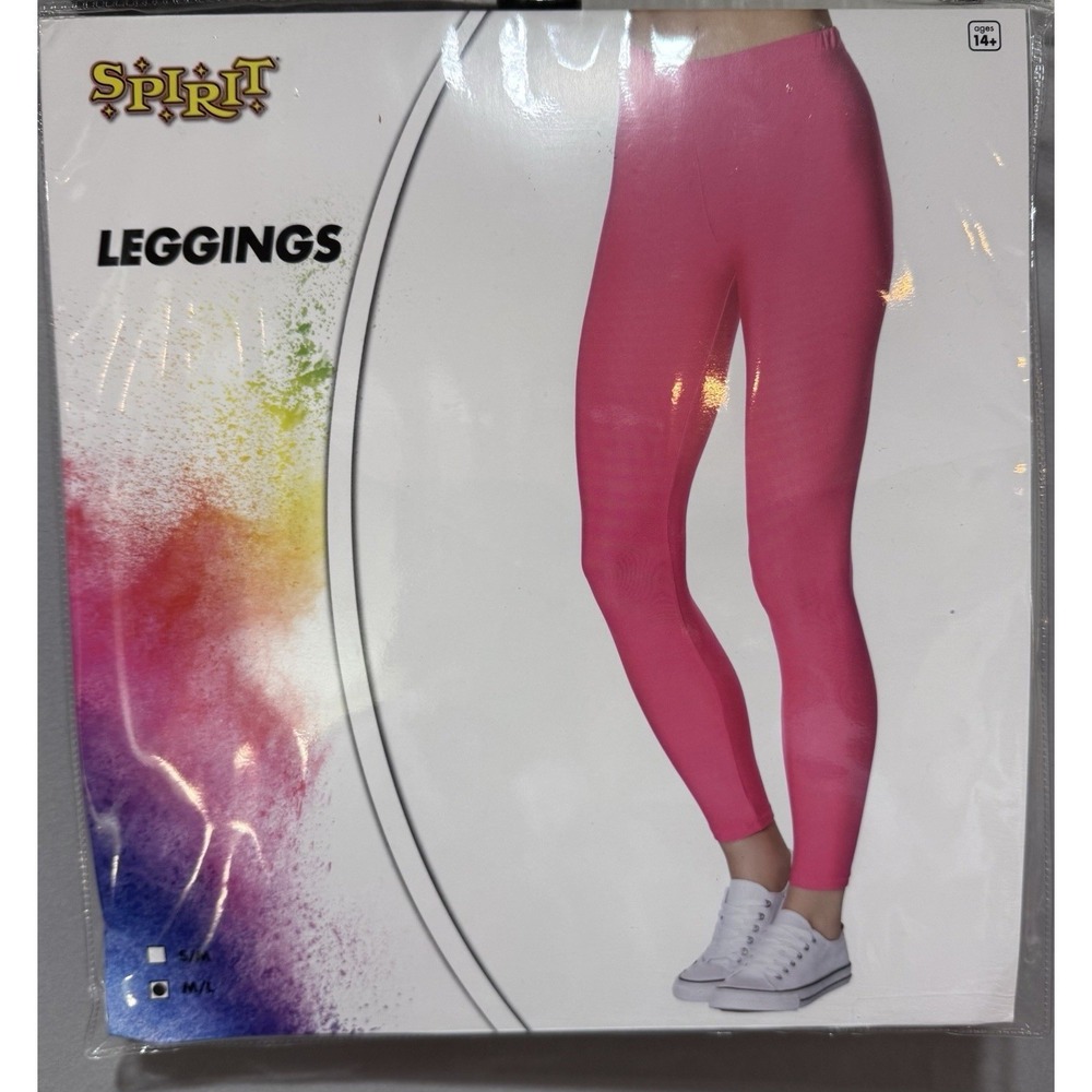 Spirit Halloween Leggings Pink Size M/L NEW In Package